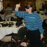 Kim throwing, 2003 tournament